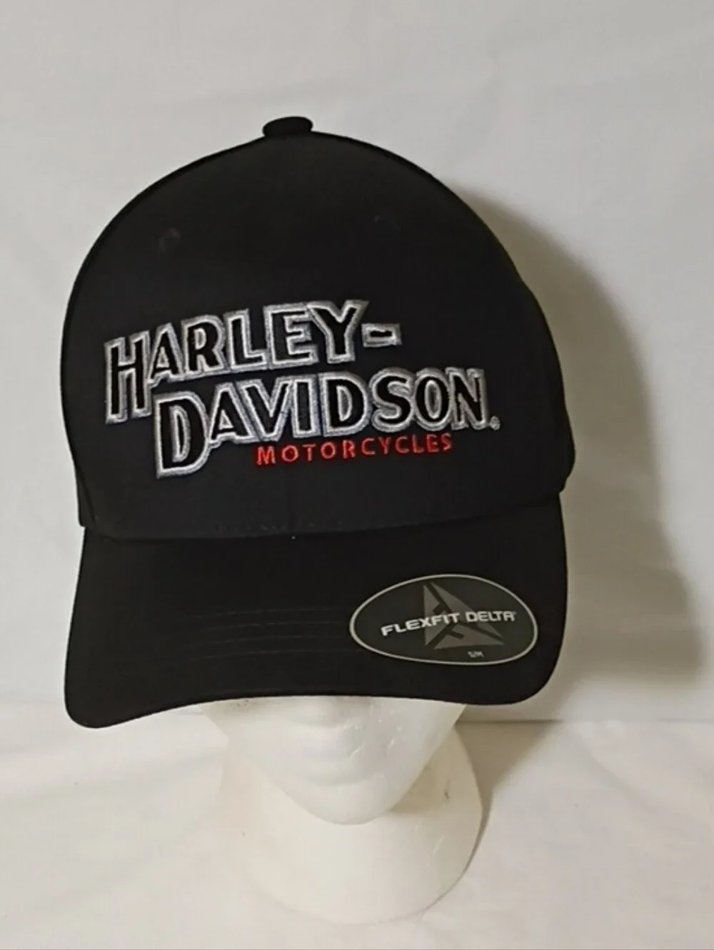 Harley-Davidson Black Delta Tech Cap with White Embroidered Logo Size S/M New